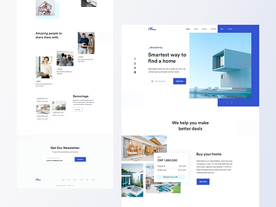 Real Estate Landing Page 2020 agency branding clean clean ui creative digital agency home page landing page minimal realestate stylish trendy ui ux web web designer webdesign website zerodown