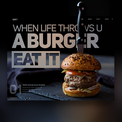 Eat burger! landing page landing page concept landingpage screendesign ui ui design uidesign uiux webdesign webdesigner