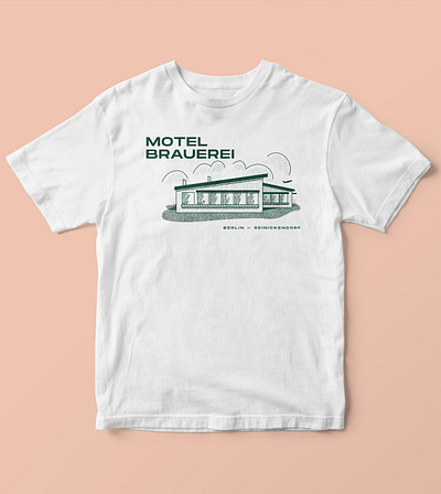 Motel Reinickendorf T-Shirt beer brewery craftbeer graphic design halftone illustration merch merchandising shirt shirtdesign truegrit tshirt