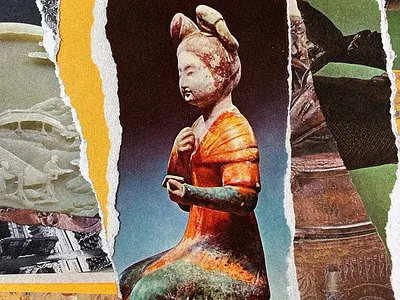 Collage Editing Process artwork branding china cinematic collage culture design events graphic design green history music photography photoshop poster repurposed reuse texture typography vintage