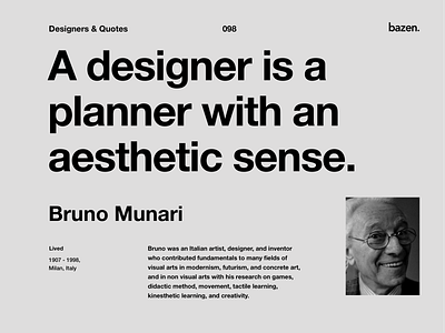 Quote - Bruno Munari design agency design inspiration design quote design quotes design strategy design thinking design tip designtips inspiration design inspirational quote inspirational quotes motivational quotes product design quote design quoteoftheday ui uidesign uidesigner uiux uiuxdesign