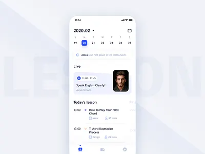 Learning platform homepage app design icon illustration ui ux
