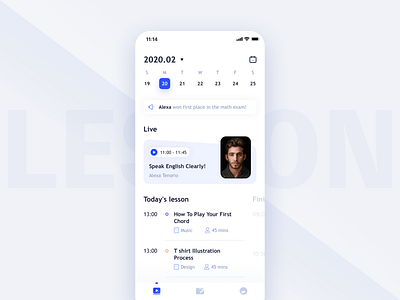 Learning platform homepage app design icon illustration ui ux