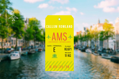 Amsterdam | Luggage Tag adventure amsterdam creative design graphic design icon luggage tag tag travel vector