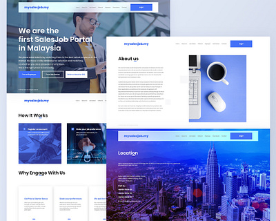 Mysalesjob Landing Page app job landing page sales ui ux web design