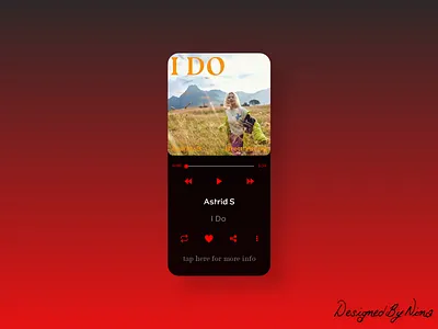 music player adobe xd app dark mode design flat illustrator minimal music ui ux web