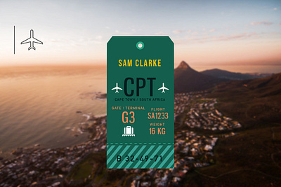 Cape Town | Luggage Tag capetown creative design digital graphicdesign icon luggage tags scene tags travel vector