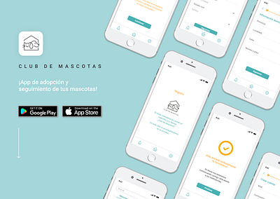 UX/UI Club de Mascotas adoption app design interface pets ui