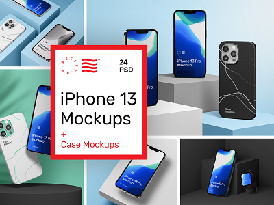 iPhone 13 Pro Mockups application branding bundle case design download identity iphone iphone13 logo mobile mockup mockups psd template typography website