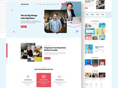BainGood - Multipurpose Business And Agency Template 2020 trend design agency agency business agency websites app design branding creative digital illustration dribbble best shot homepage illustration interfacedesign landing page landing page design minimal clean new trend modern design popular design portfolio trendy design ui
