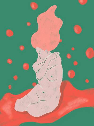 Nude 2 book cover character illustration illustrator nude nudeart print woman