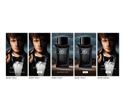 Burberry Mr Burberry campaign - Digital Advertising banners digital advertising html html5 layout storyboarding storyboards