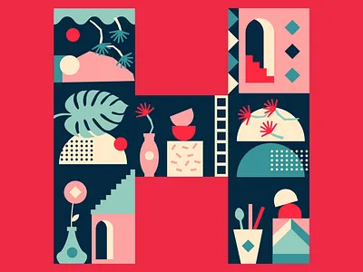 Letter H 36daysoftype design graphic illustration