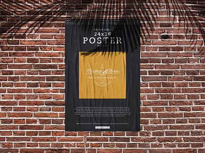 Free 24x36 Poster Mockup design free mockup mockup mockup design mockup psd mockup template mockups