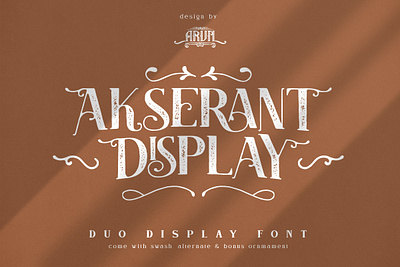 Akserant Display Font abc alphabet art background banner decoration design display graphic lettering logo old poster retro sign template typeface typography vector vintage