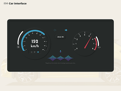 Daily UI Challenge 34 — Car Interface adobexd car car interface clean coronavirus daily 100 challenge daily ui dailyui 034 minimal neumorphism uidesign uxdesign voice assistant