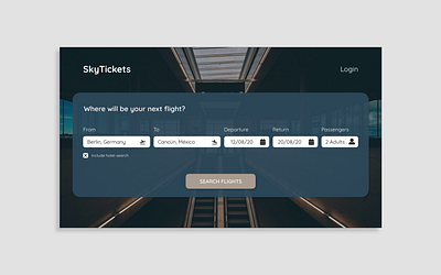 Daily UI Day 068: Flight Search component daily daily 100 challenge daily ui dailyui day 068 day 68 design flight flight booking flight search flights ui ux web webdesign