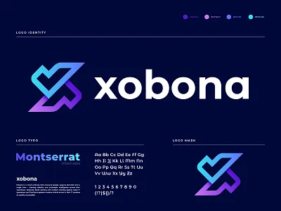 xobona logo design abstract app brand design brand identity branding data engineers gradient intelligence logo logo branding logo design logo designer logo mark modern software technology tracking system x logo