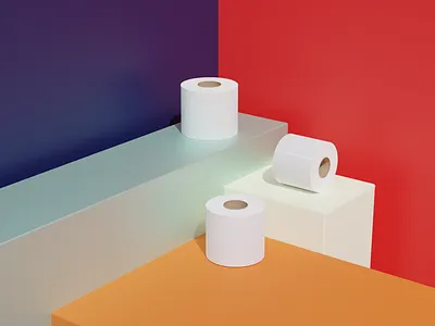 Lately 🧻 b3d blender3d corona coronavirus cyclesrender toilet paper
