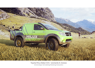 Hilux Dakar GT3 - 2 3d 3d art 3dmodel 3dmodelling automotive design product render product rendering render rendering