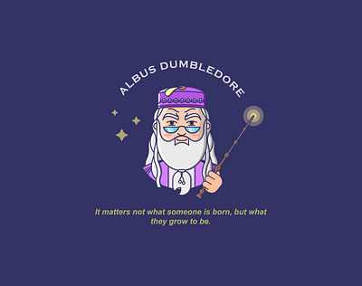 Albus Dumbledore brand branding doodle doodleart doodles dumbledore flat flatdesign flaticons harry potter icon illustration