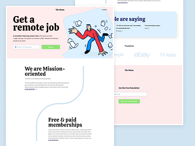 The Memo | Proposal 3/3 blue branding light ui website