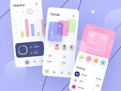 Banking service - Mobile app app app design bank bank app banking finance finance app fintech mobile app mobile app design mobile design mobile ui