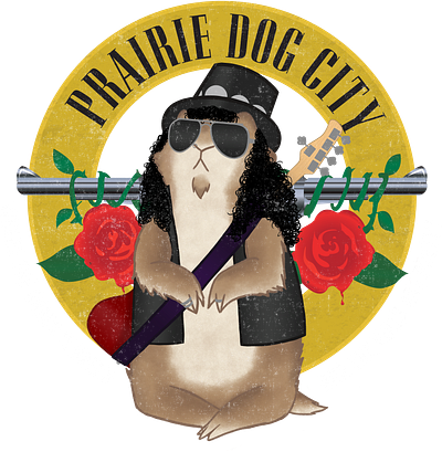 Prairie Dog City 2 guns n roses illustration prairie dog slash