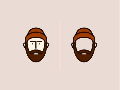 Faciallustrations — Josh Vertucci beanie beard design face icon illustration photographer strokes thick lines vector