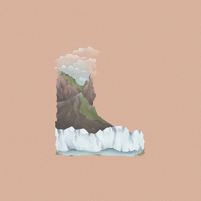 L is for Los Glaciares in Argentina 36daysoftype 36daysoftype07 illustration illustration art lithuania