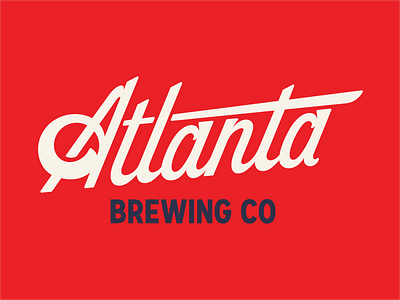 Atlanta brewing logo atlanta beer branding brewery brewing georgia logo script typography wordmark