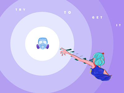 Try to get it 2020 cartoon china corona covid 19 drawing effect getit glich illustration illustrator italy lovely mask photoshop struggling texture virtual reality virus visual design