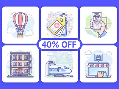 Scenarium icons Bundle icojam icons illustration onboarding scenarium ui vector