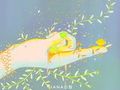 the stars illustration typography