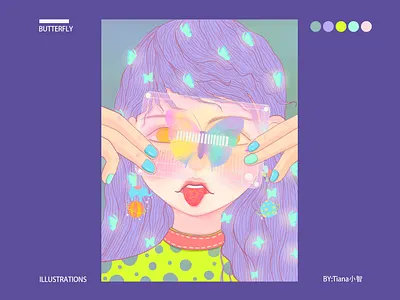 butterfly illustration typography