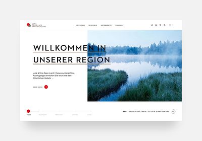 Jura & Trois Lacs animation inspiration switzerland tourism transition ui