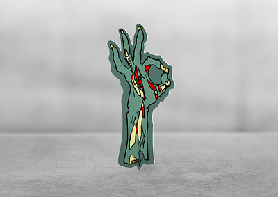 Coronavirus Strikes Again Sticker brand design halloween halloween design hand spooky zombies