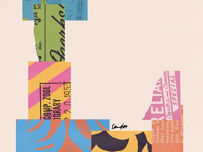 213 collage illustration lettering lo fi type typography