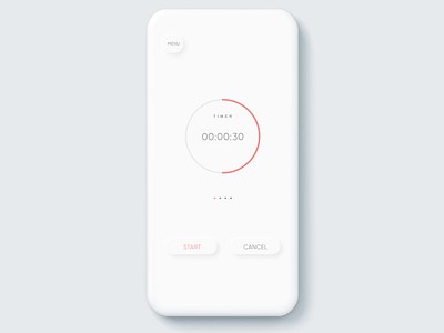 Flat to Soft UI Countdown Timer animation app countdown timer countdowntimer dailyui design minimal mobile modern simple softui ui uiux ux