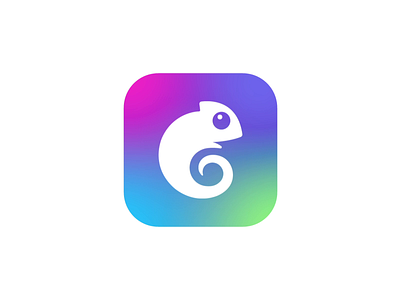 Chameleon Gradient Icon app colors design gradient ios iphone app motion ui ux vector