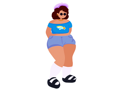 Is it cause I'm cool? body positive editorial fashion girls illustration illustrator plus size fashion