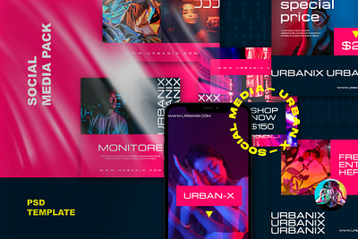 URBAN X - Social Media Instagram agency artist branding business creative custom project design instagram post instagram stories portfolio ui