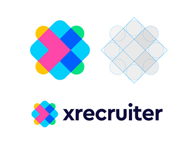 X+arrow+magnifying glass logo concept (unused) branding logo