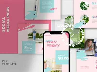 PONPIE - Social Media KIT agency beauty business creative custom project design fashion instagram post instagram stories portfolio ui