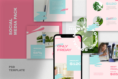 PONPIE - Social Media KIT agency beauty business creative custom project design fashion instagram post instagram stories portfolio ui