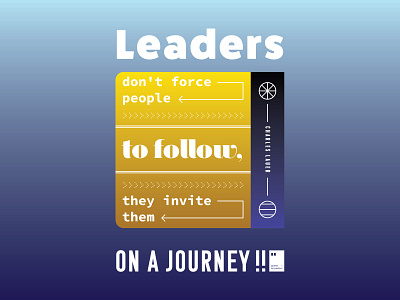 Leaders don't force people to follow, they invite them on a... art artwork dailyposter inspiration minimalism motivation motivationalquote mug notebook poster posteraday posterdesign print printdesign prints quote quoteoftheday totebag tshirt wallpaper