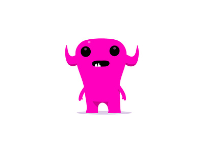 Bring always branding cartoon character design dribbble horns illustration mascot monster pink