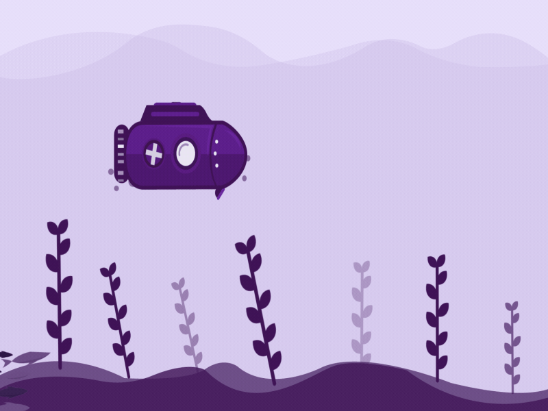 Submarine animation 2d animation illustration motion