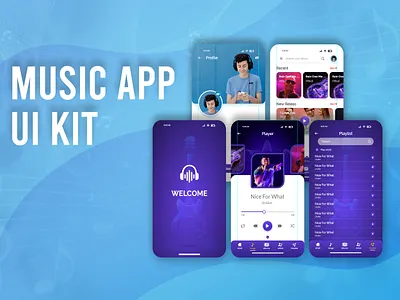 Music App Ui kit fazle rabbi graphic design ios app ios app design ios ui kit minimal mobile app mobile app design music music app music app design music player music player app rabbidesigner ui ui kit ui ux uidesign