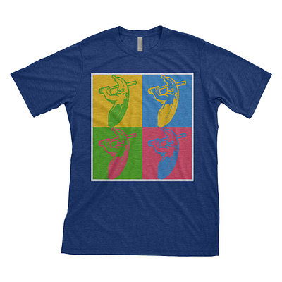 Savannah Bananas Warhol Mockup baseball graphic design logo pop art t shirt warhol